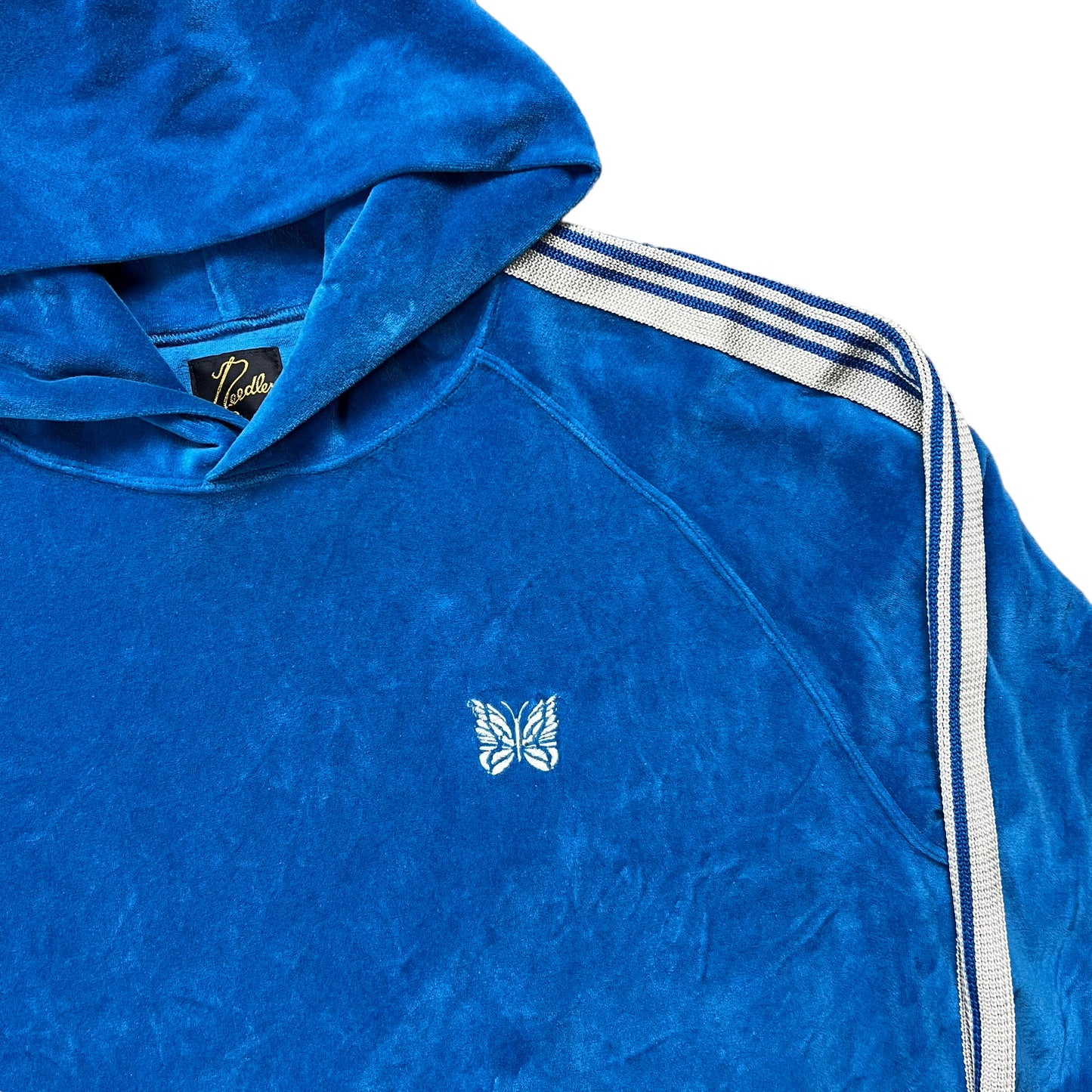 Needles Blue Velour Track Hoodie - L