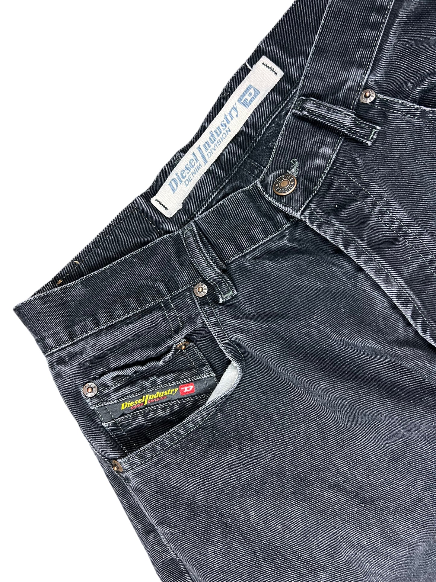 Diesel Faded Black Tapered Jeans - 32"