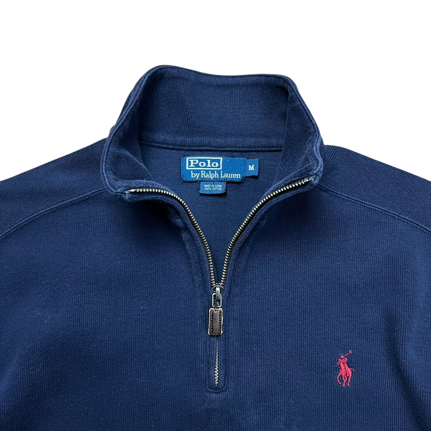 Polo Ralph Lauren Navy Quarter-Zip Sweatershirt - M