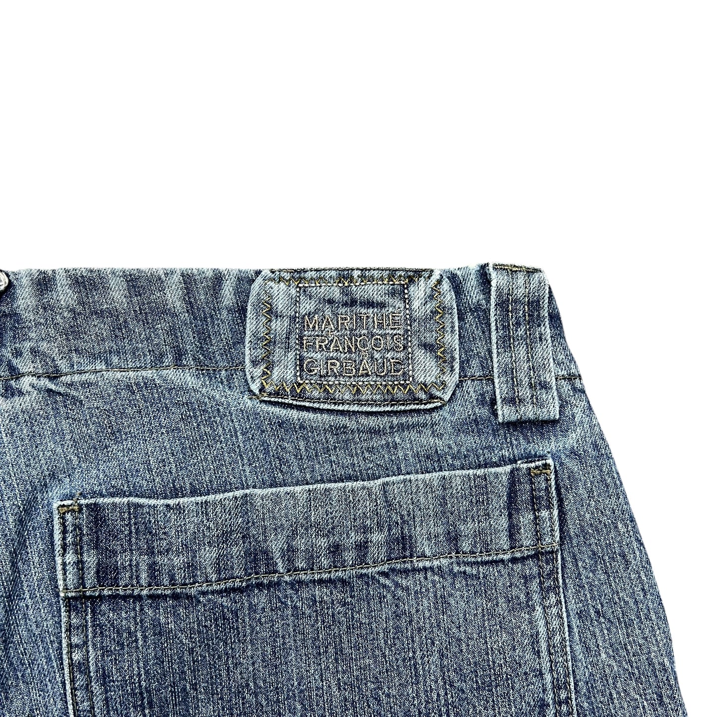 Marithé + François Girbaud Faded Baggy Jean Shorts - 36"