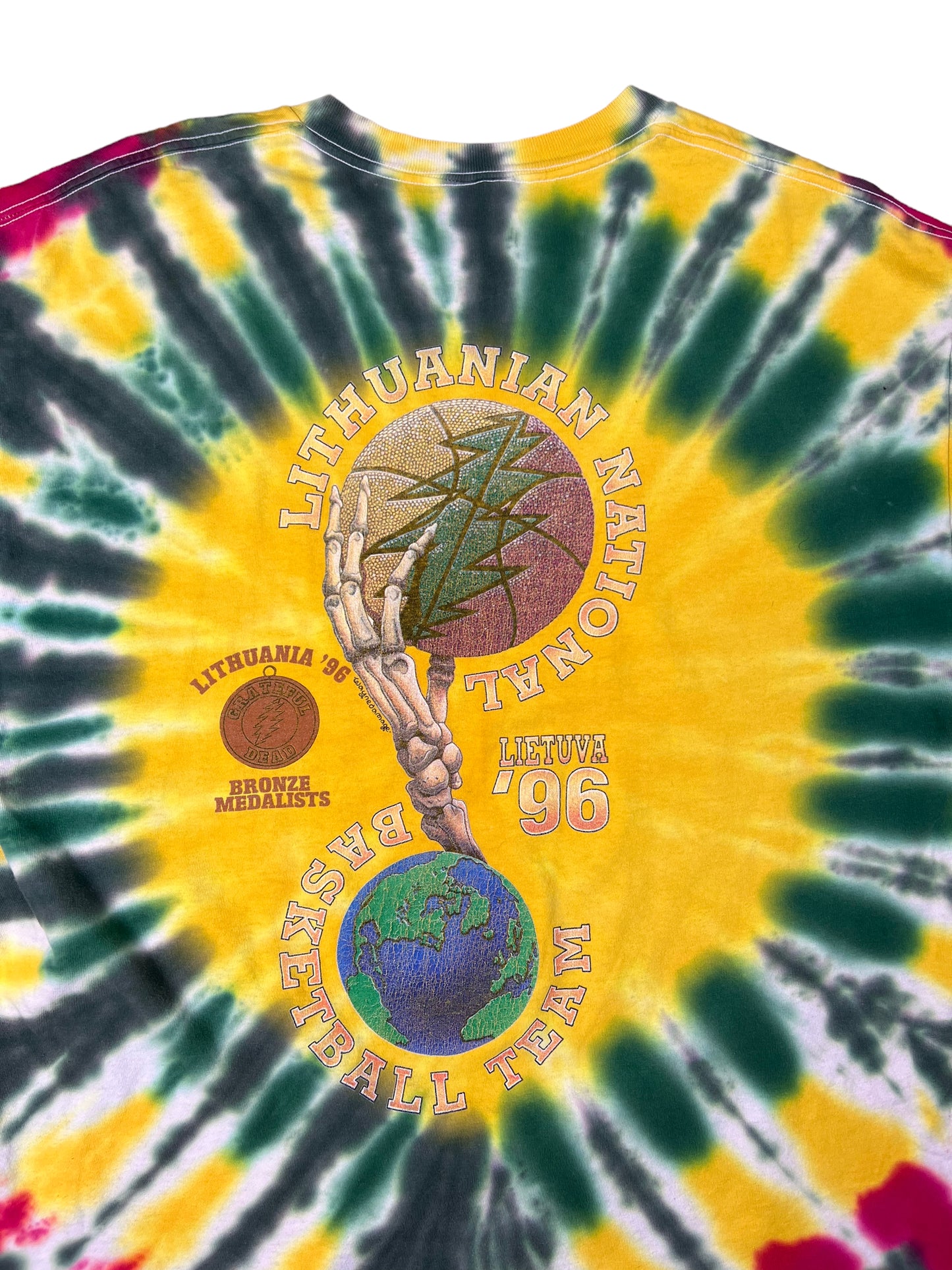 1996 Grateful Dead Lithuanian Basketball T-shirt - XL