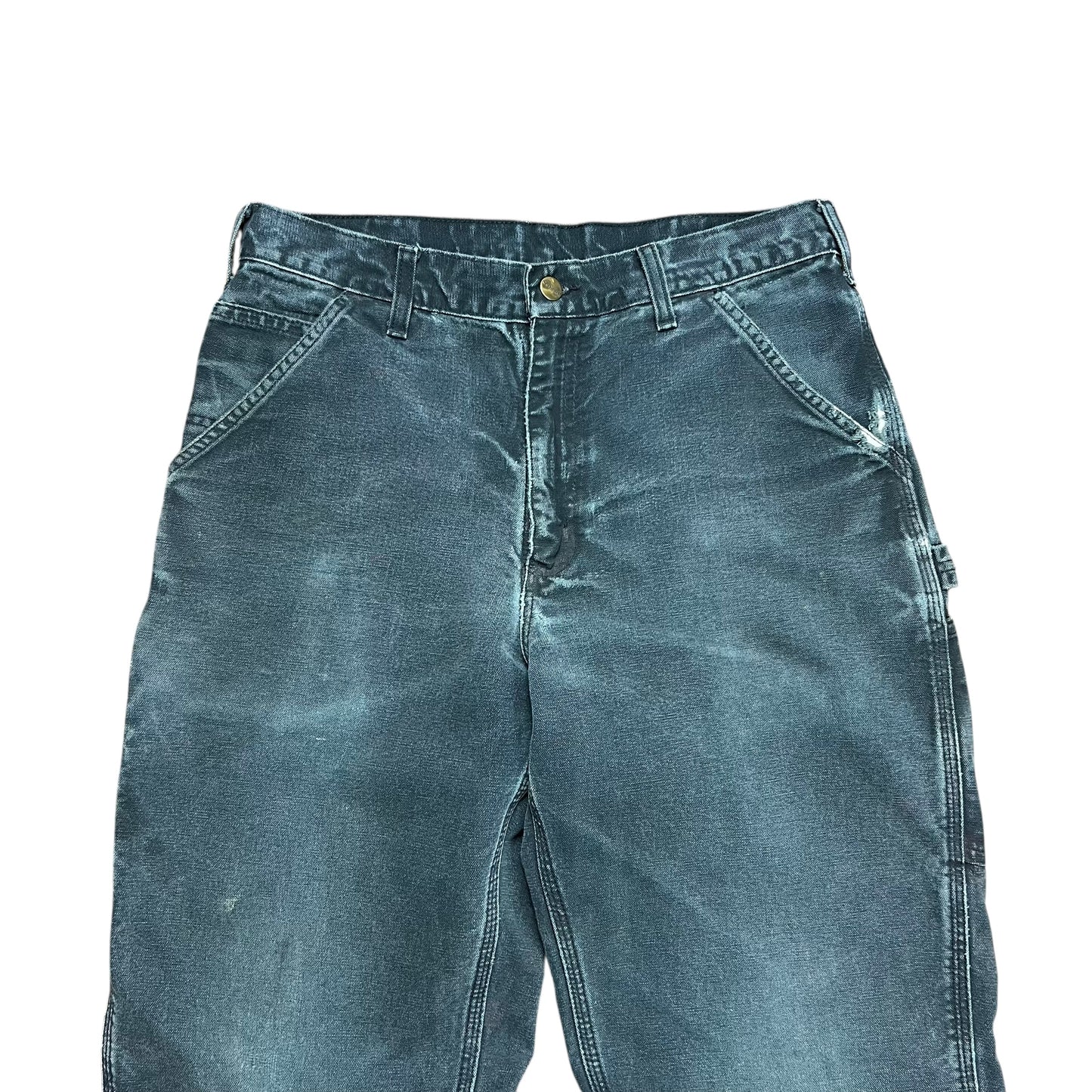 Carhartt Faded & Distressed Black Work Pants - 30"
