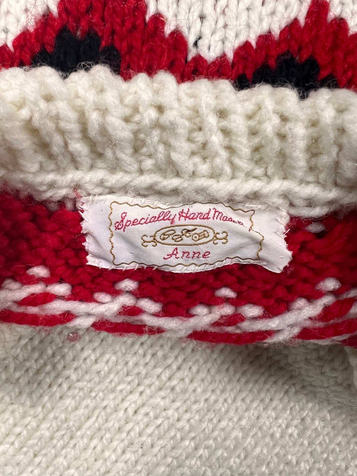 80’s Handmade Aztec Knit Sweater - L