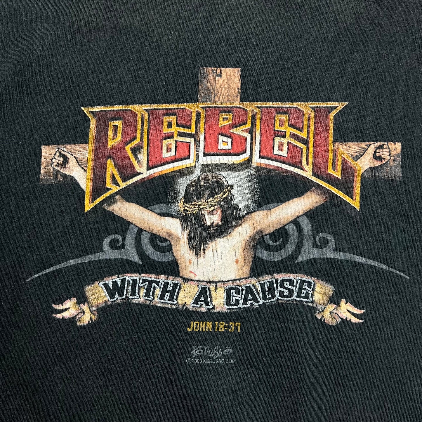 2003 Rebel With A Cause Jesus T-shirt - XL