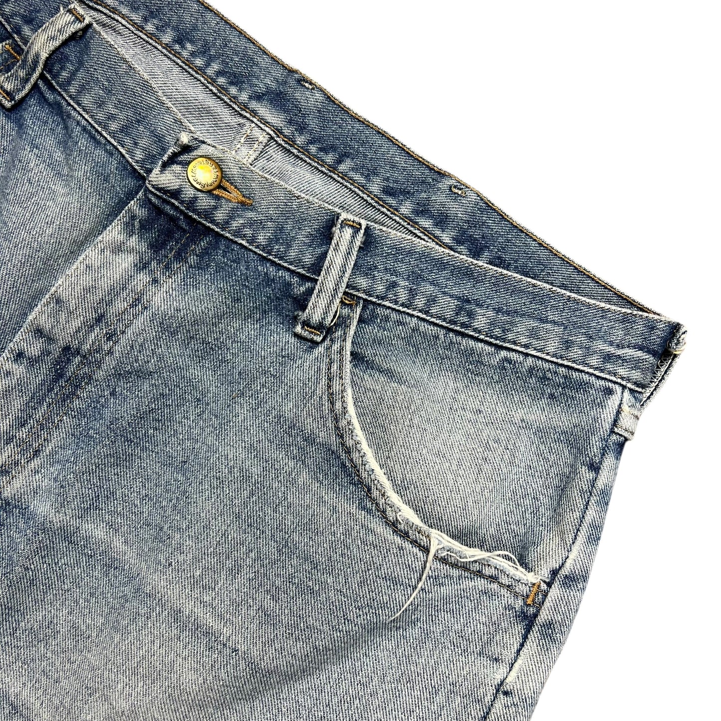 Wrangler Faded Light Wash Baggy Jean Shorts - 36"