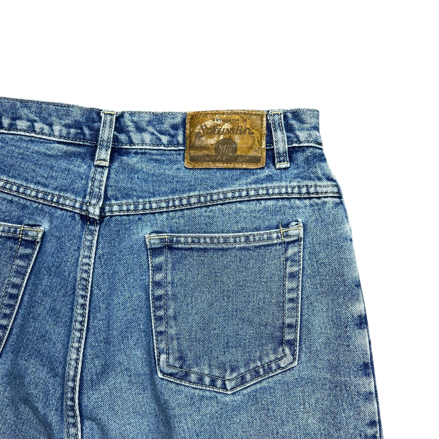 St John's Bay Faded Blue Jean Shorts - 30"