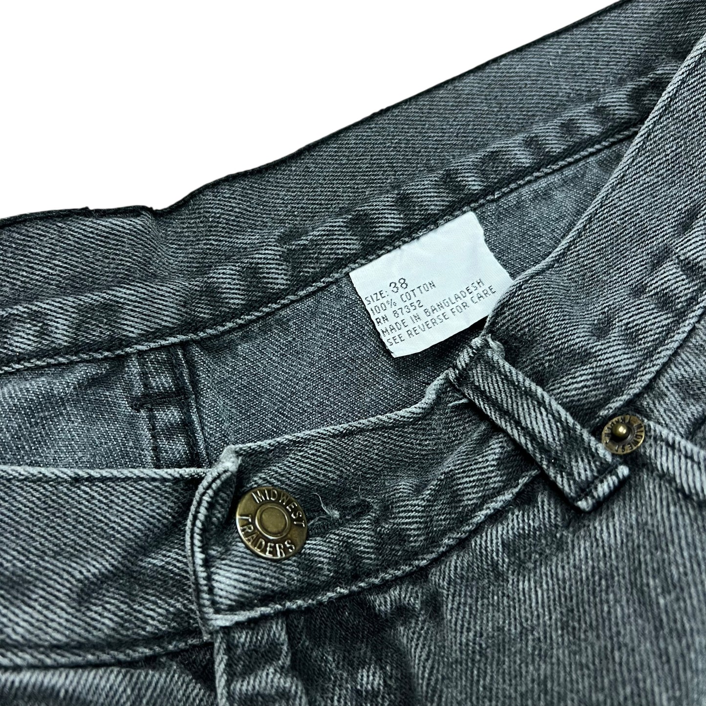 Midwest Traders Faded Black Jean Shorts - 34"