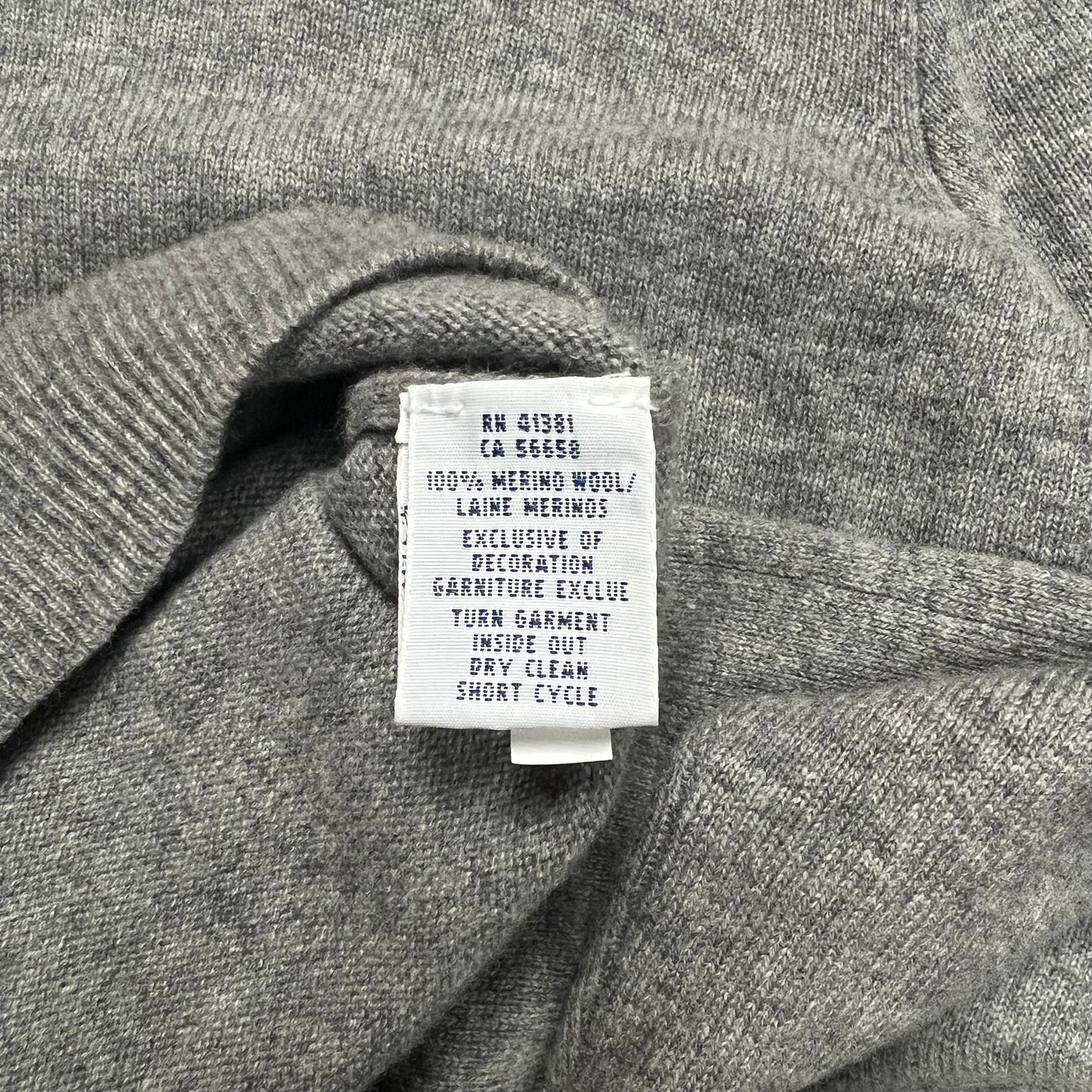 Polo Ralph Lauren Grey Merino Wool Sweater - M