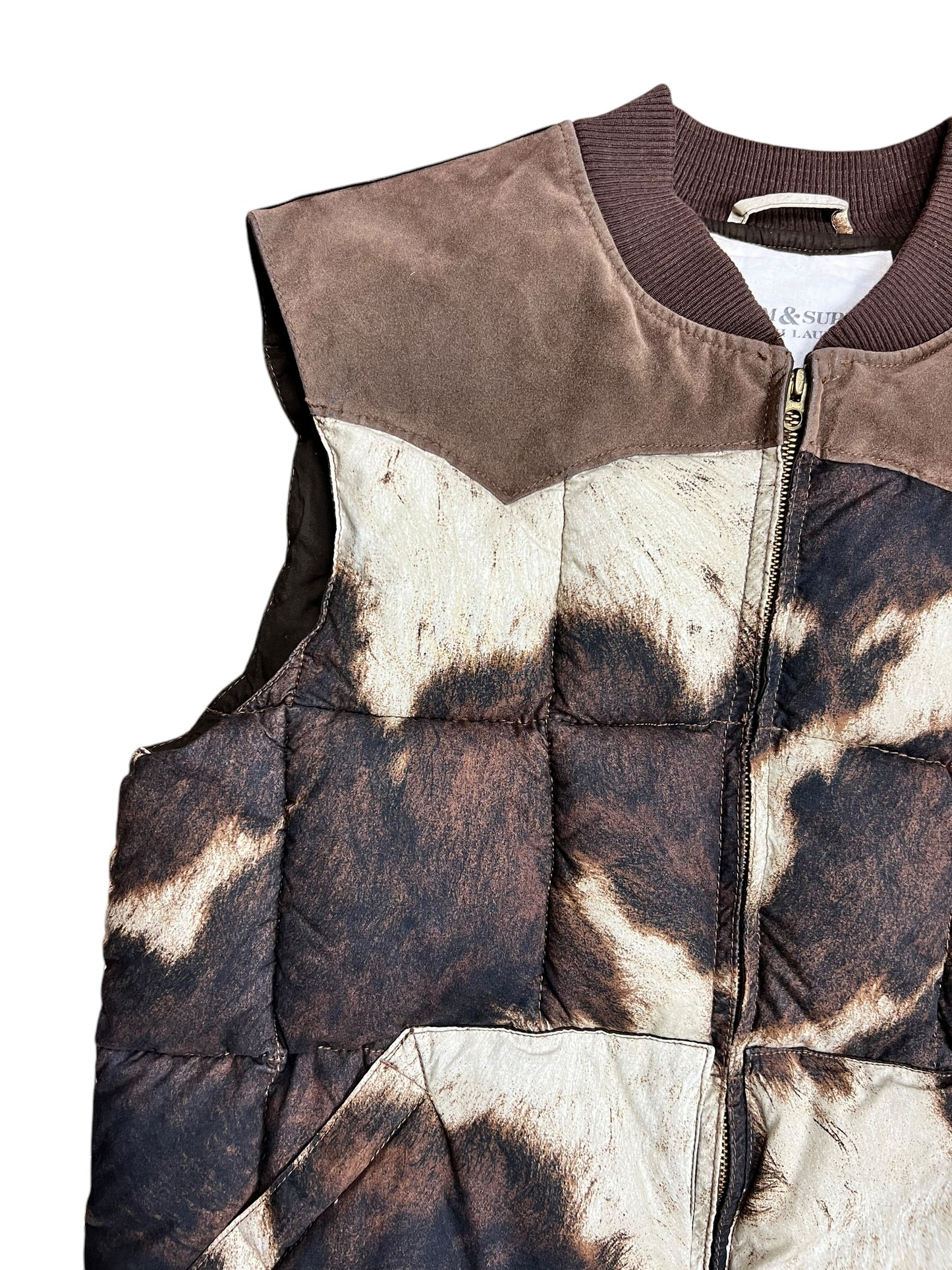 Ralph Lauren Denim & Supply Quilted Cow Puffer Vest - L