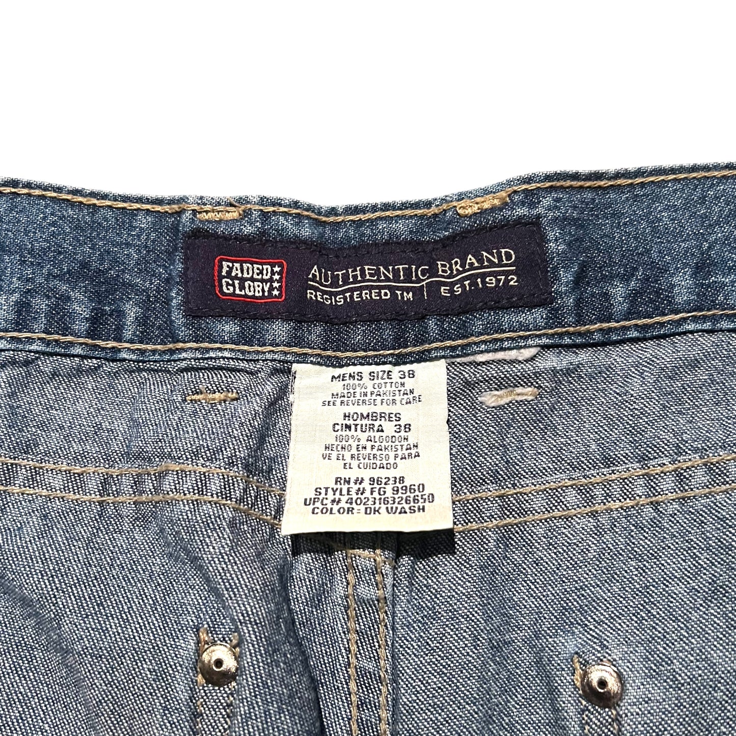 Faded Glory Baggy Blue Jean Shorts - 36”