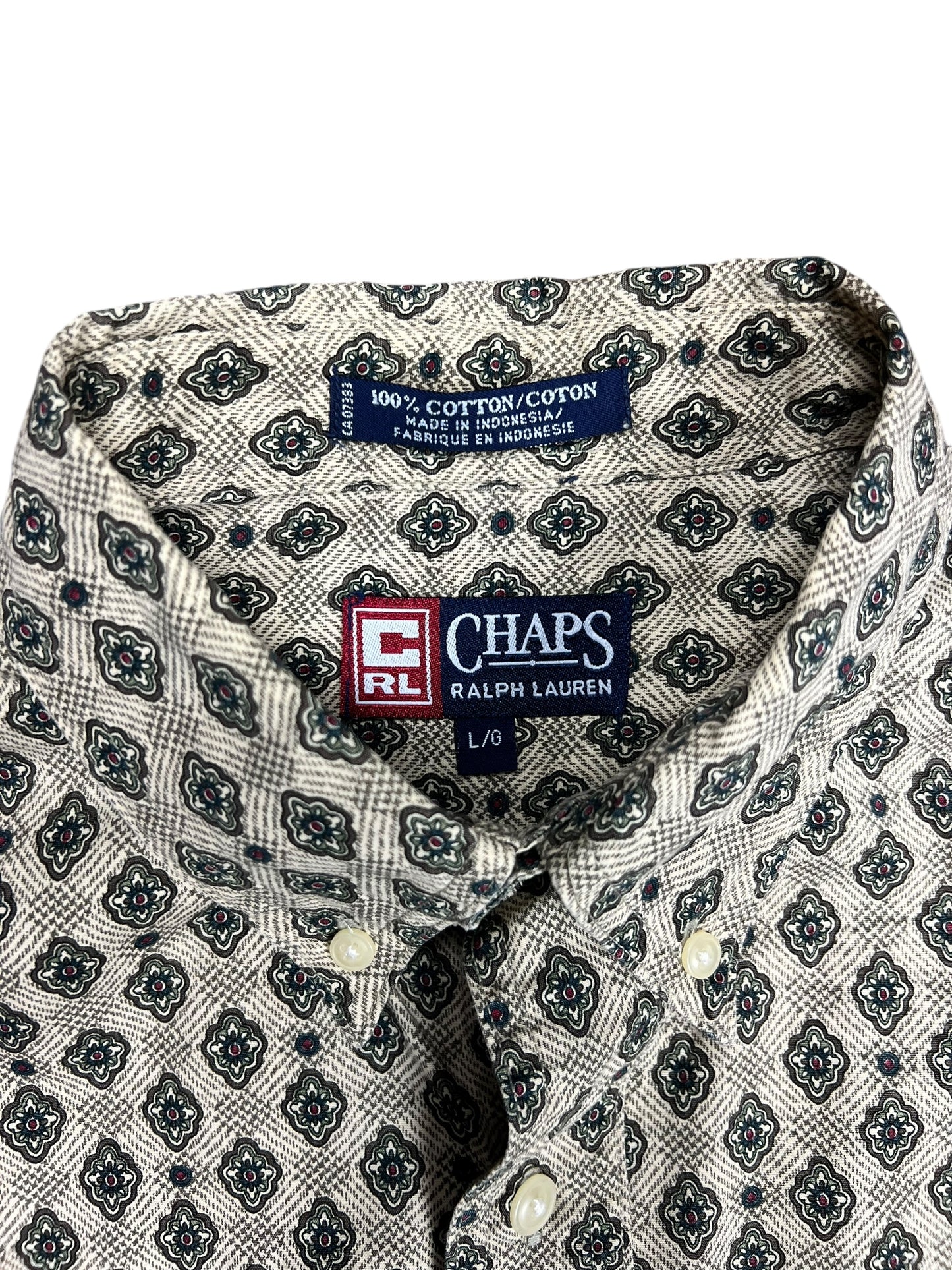 Chaps Ralph Lauren Patterned Button-up Shirt - XL