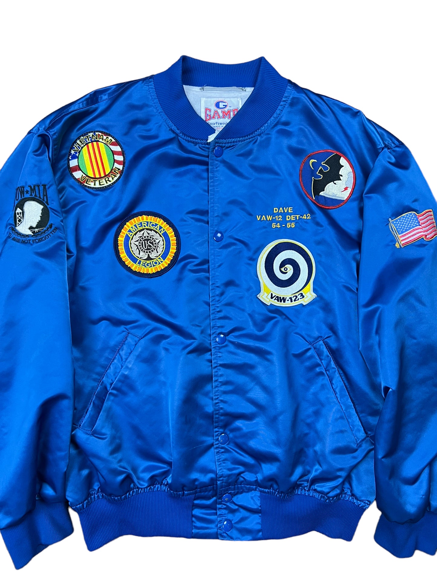 USS Intrepid Crew Member Satin Bomber Jacket - XL