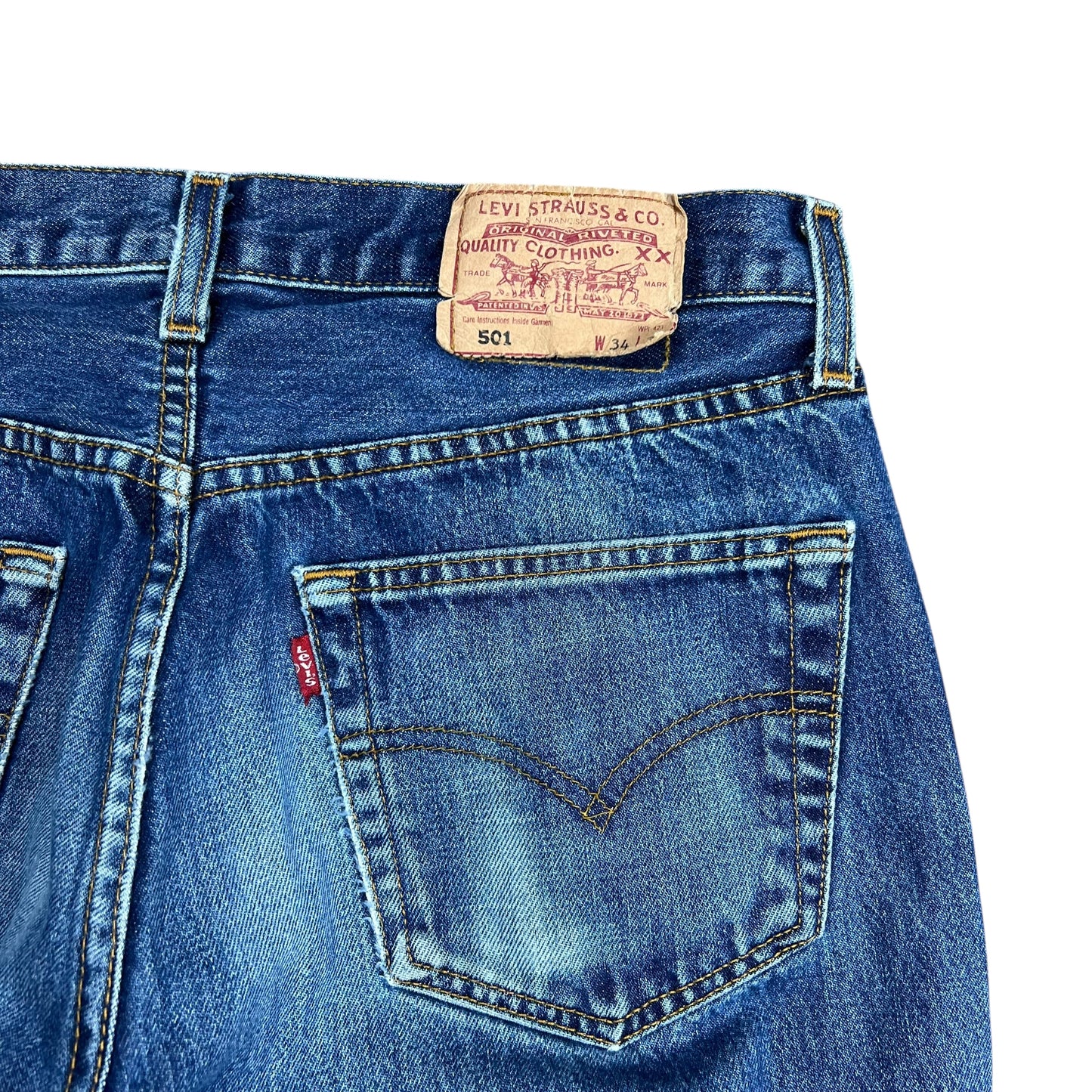 Levi's 501XX Faded Blue Jeans - 32"