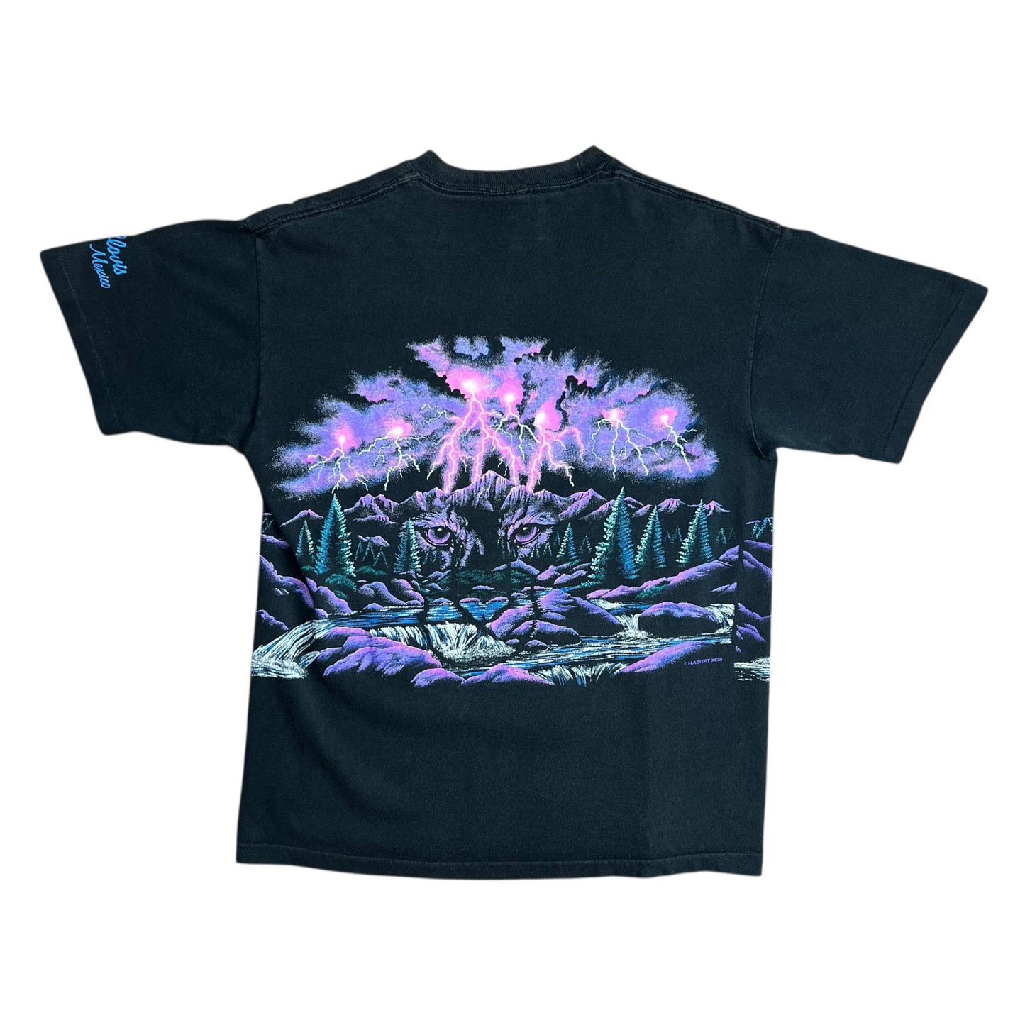 Faded Purple Lightning Nature T-shirt - M