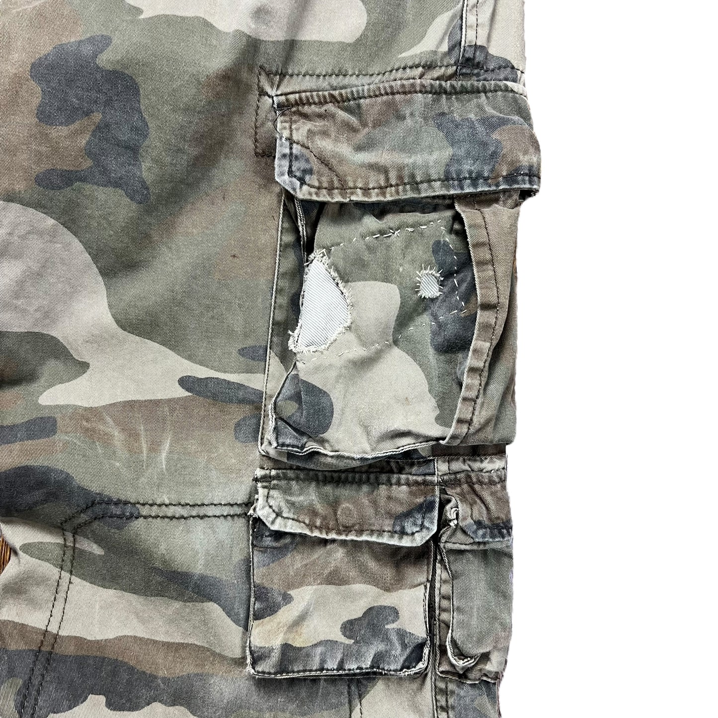 Bongo Jeans Faded Woodland Camo Cargo Pants - 32”