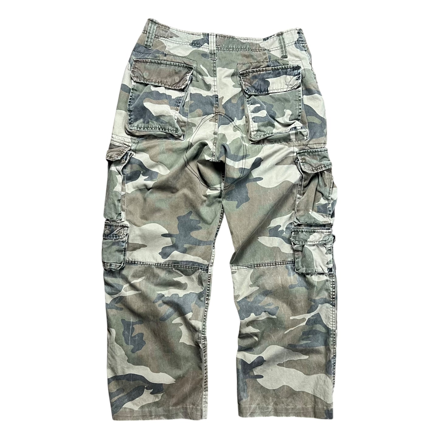 Bongo Jeans Faded Woodland Camo Cargo Pants - 32”