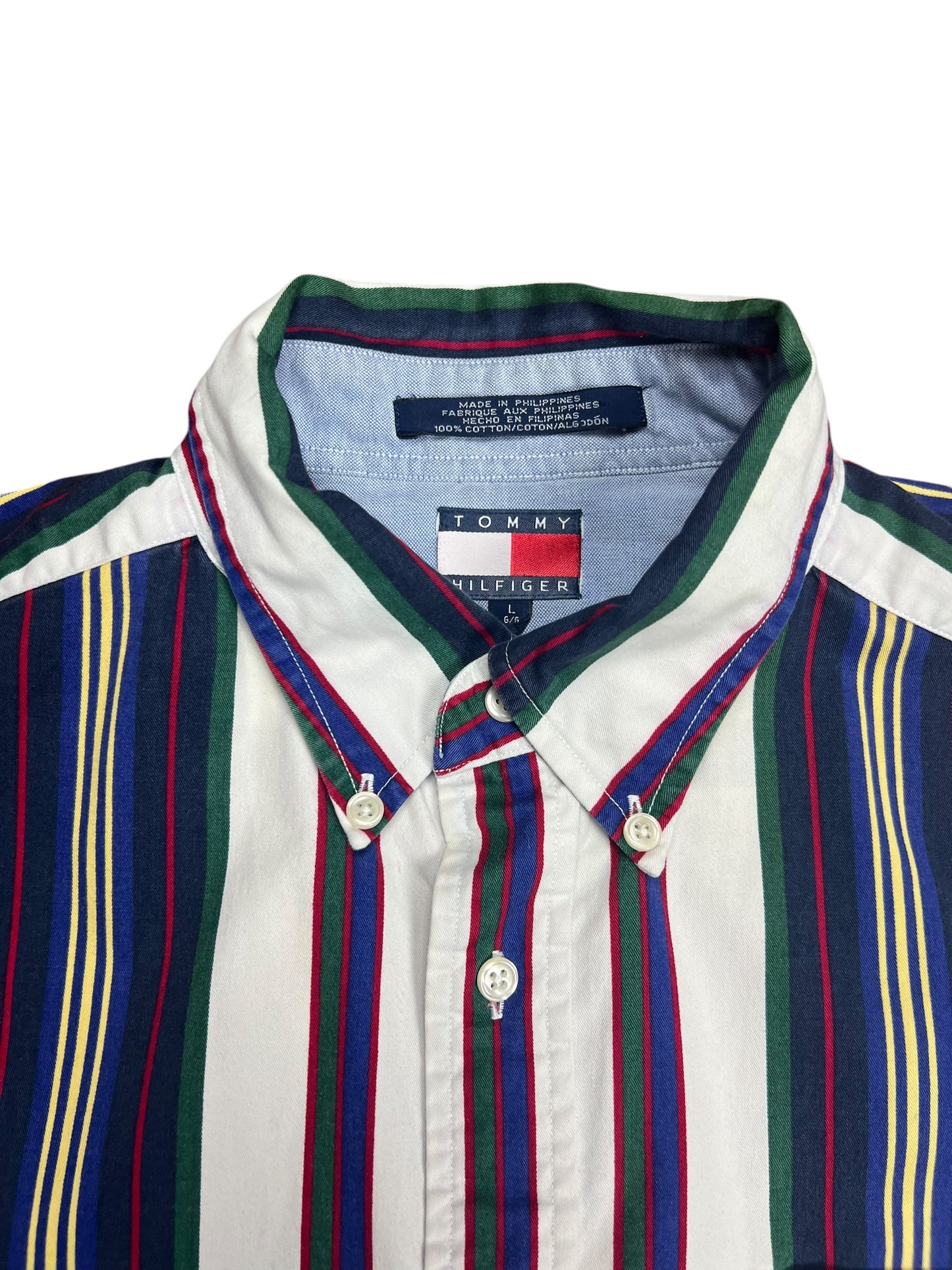 Tommy Hilfiger Striped Button-up Shirt - XL