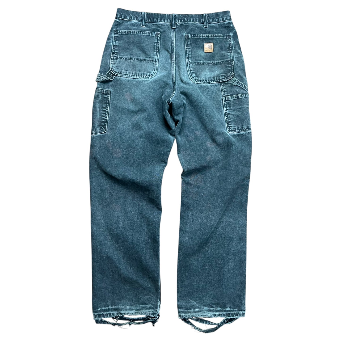 Carhartt Faded & Distressed Black Work Pants - 30"