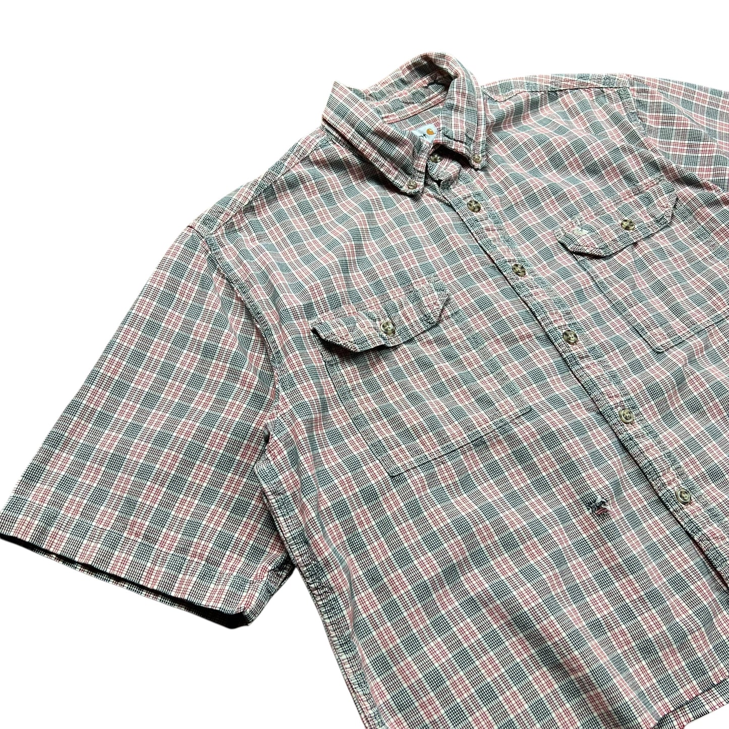 Carhartt Cropped Plaid Button-up Shirt - M