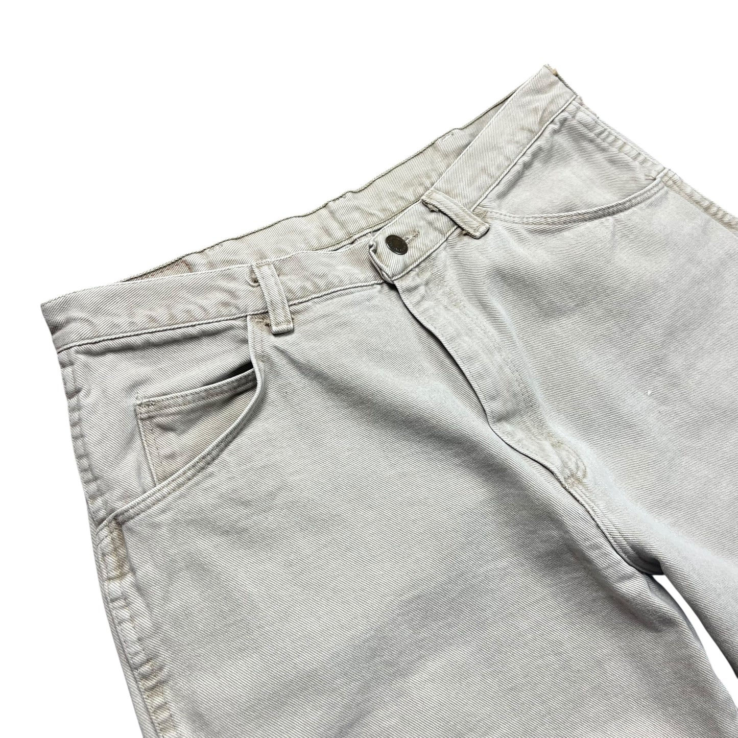 Wrangler Plain Beige Jean Shorts - 32”