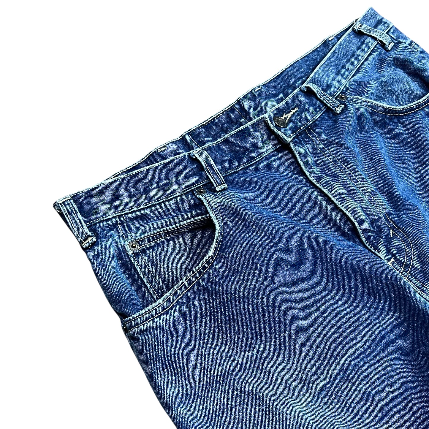 Levi's Faded Blue Orange Tab Jean Shorts - 36”