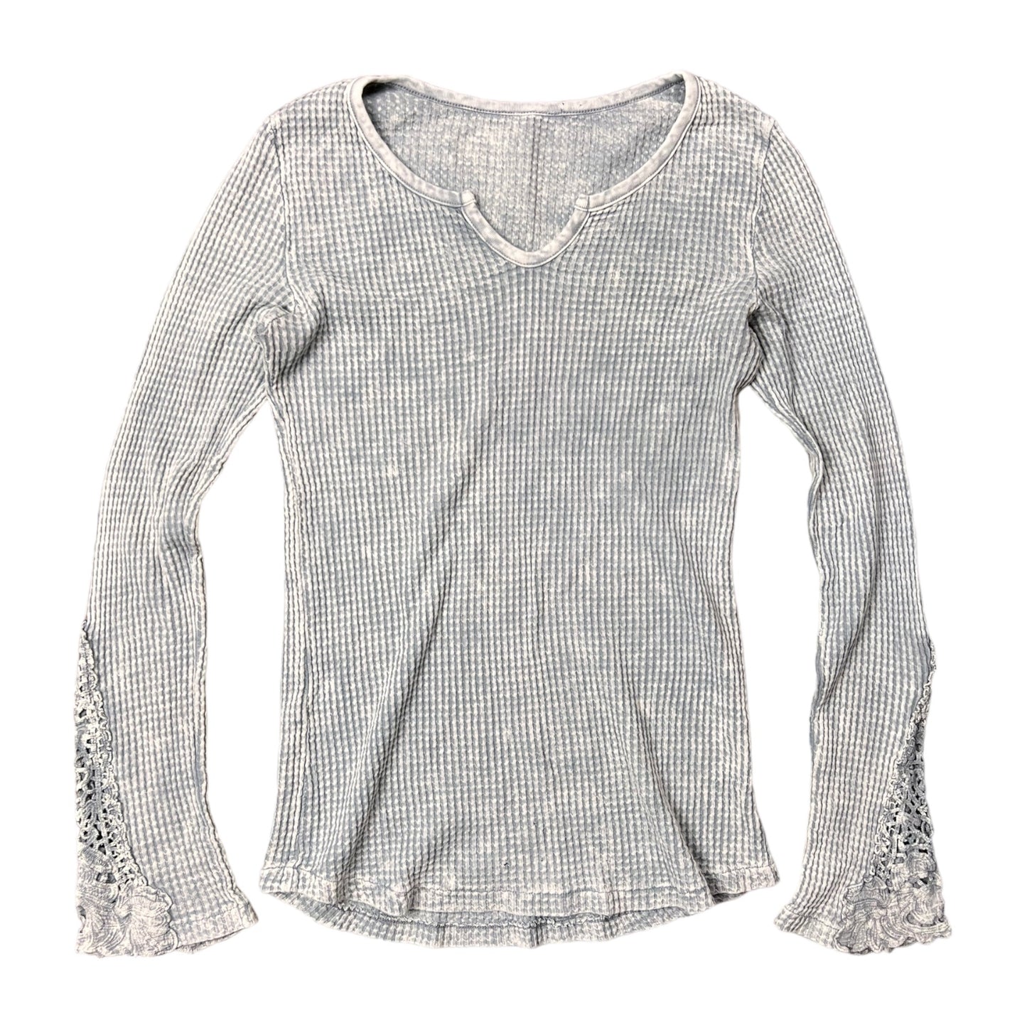 Lace Hollow Out Thermal Shirt - S