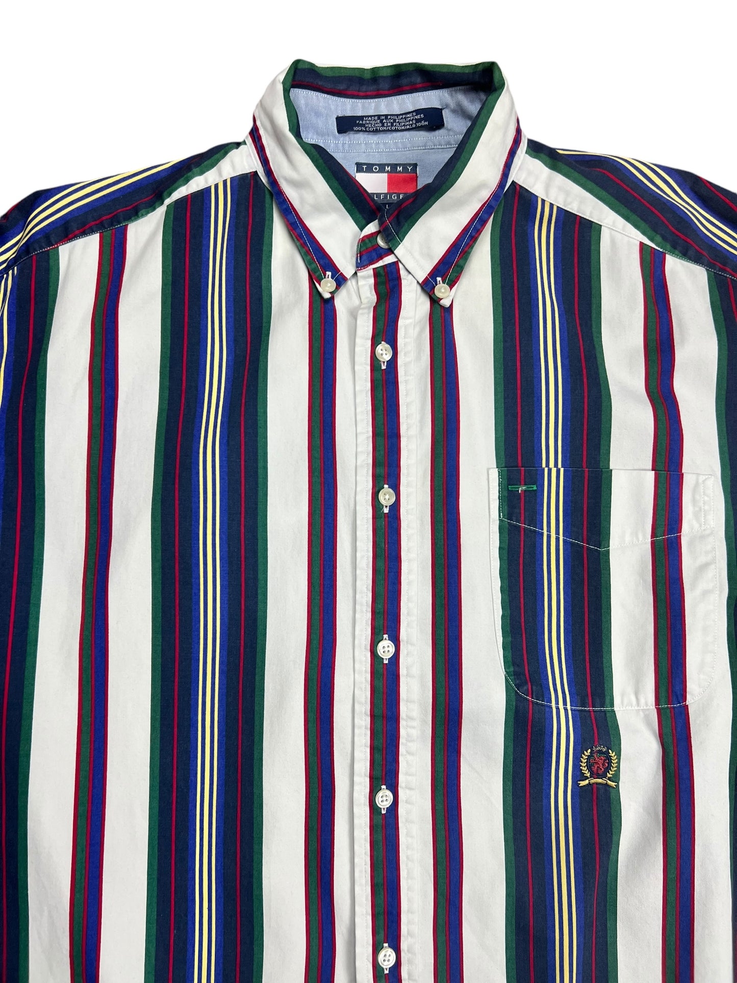 Tommy Hilfiger Striped Button-up Shirt - XL