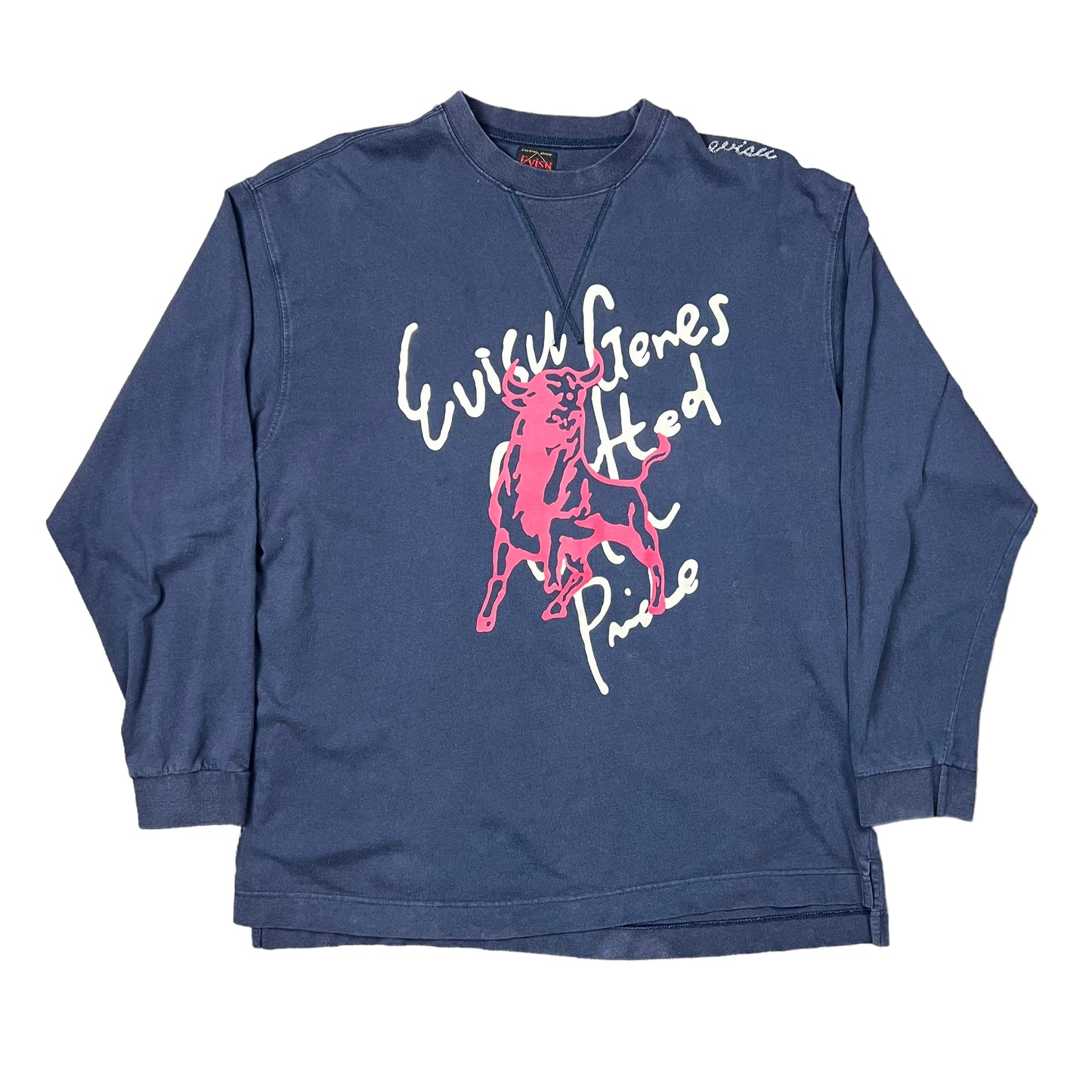 Evisu Ranch & Co Navy “Bulls” Long Sleeve Shirt - XL
