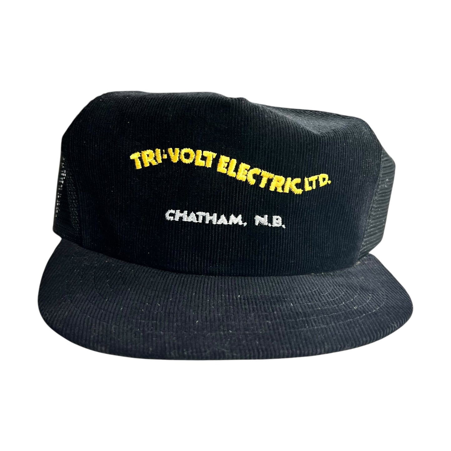 Black Tri-Volt Electric Corduroy Trucker Hat