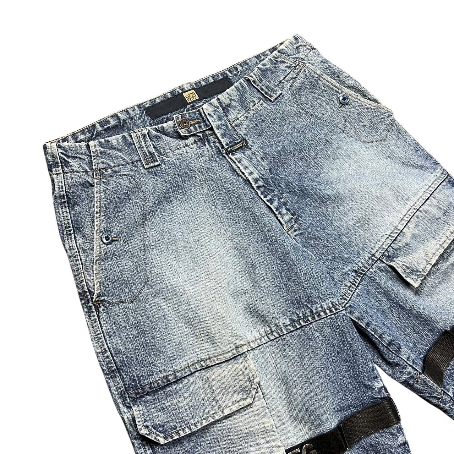 Marithé + François Girbaud Faded Baggy Jean Shorts - 36"
