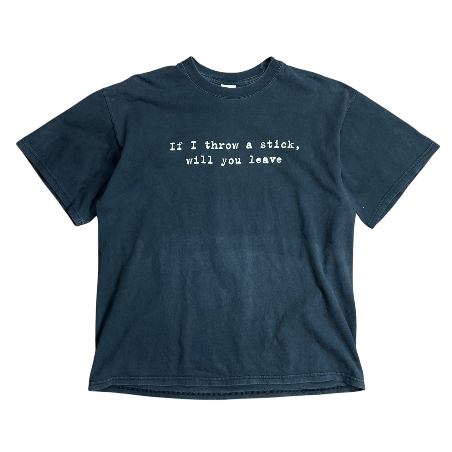 Faded “throw a stick” T-shirt - XL