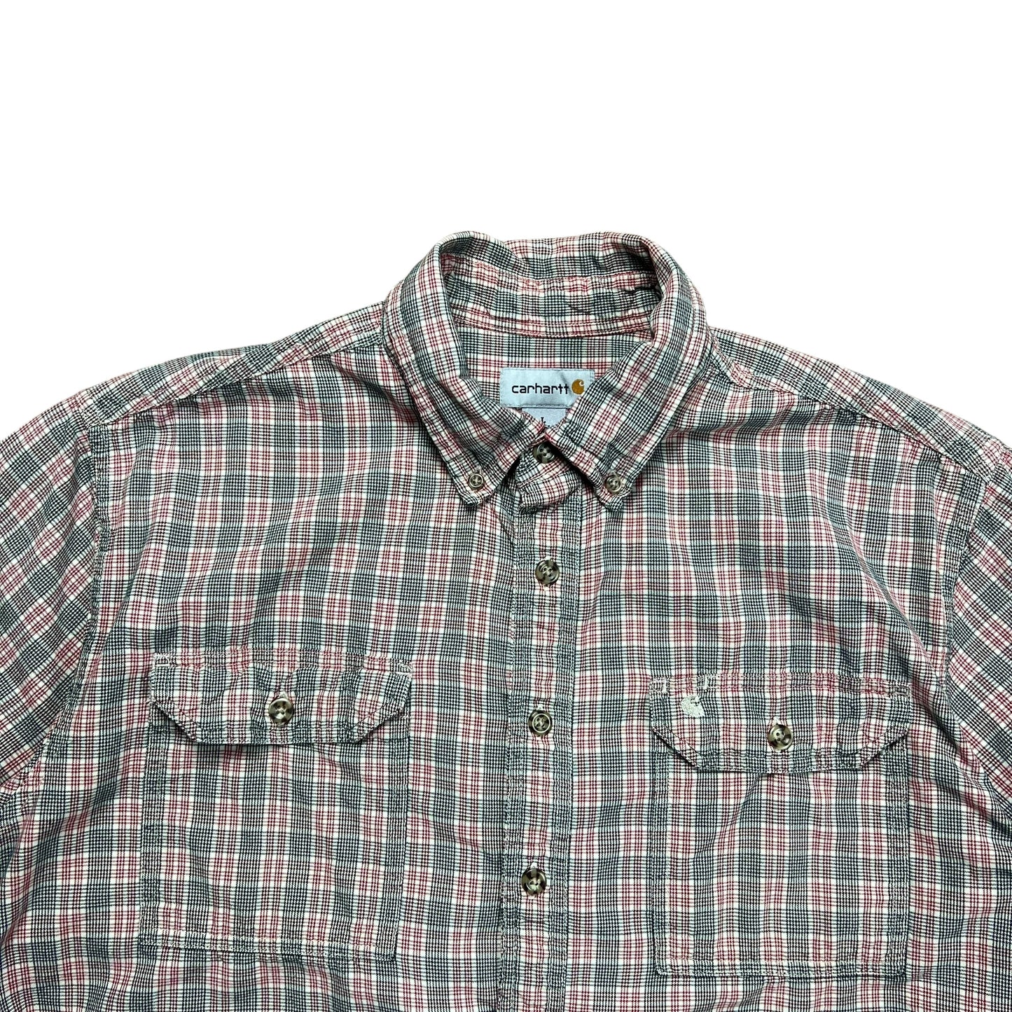Carhartt Cropped Plaid Button-up Shirt - M
