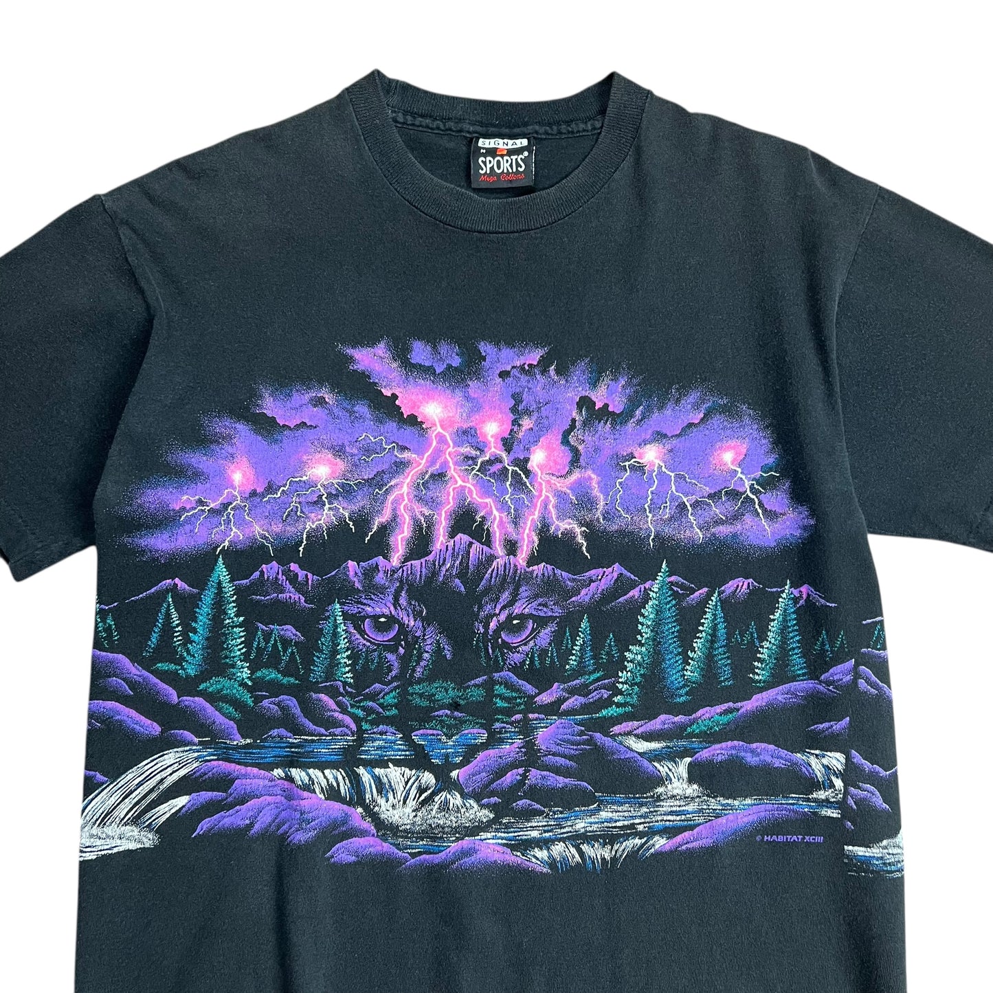Faded Purple Lightning Nature T-shirt - M