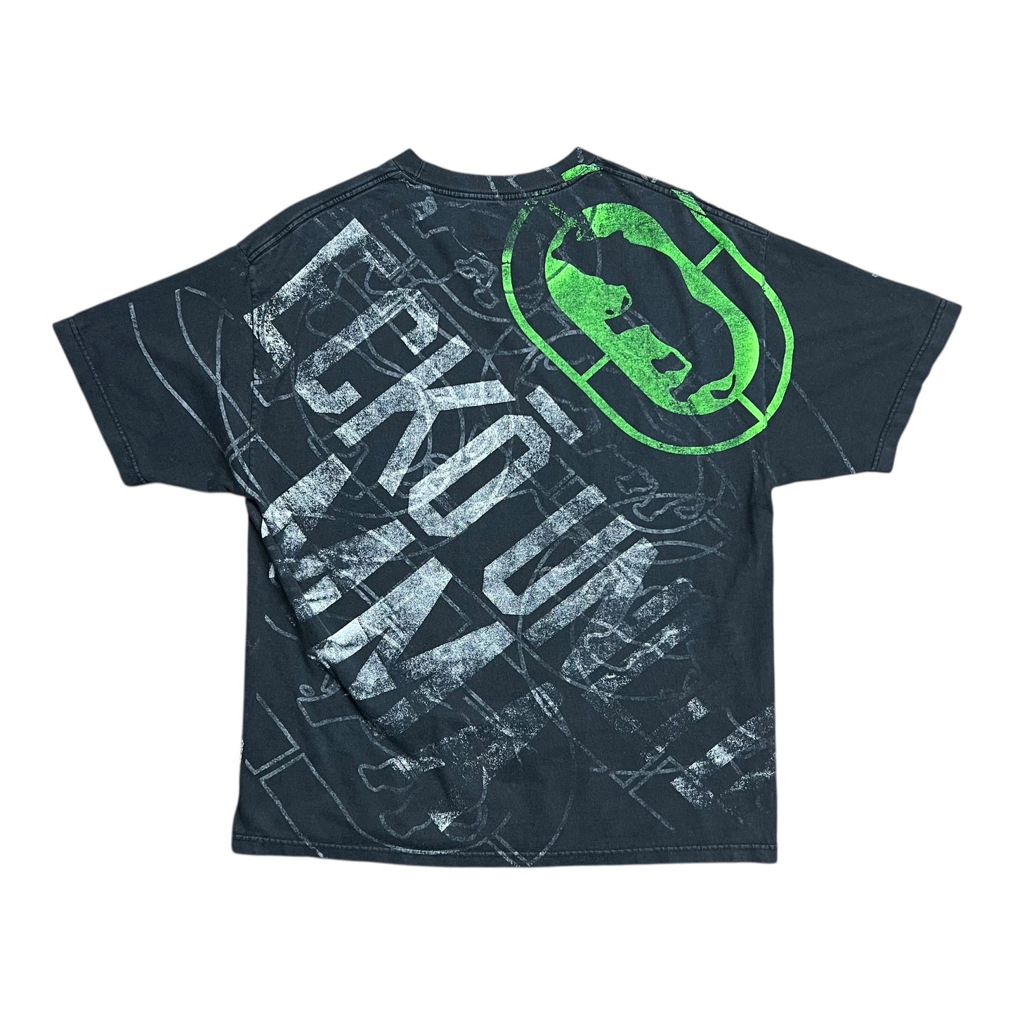 Ecko Unltd. Faded All Over Print Logo T-shirt - XL