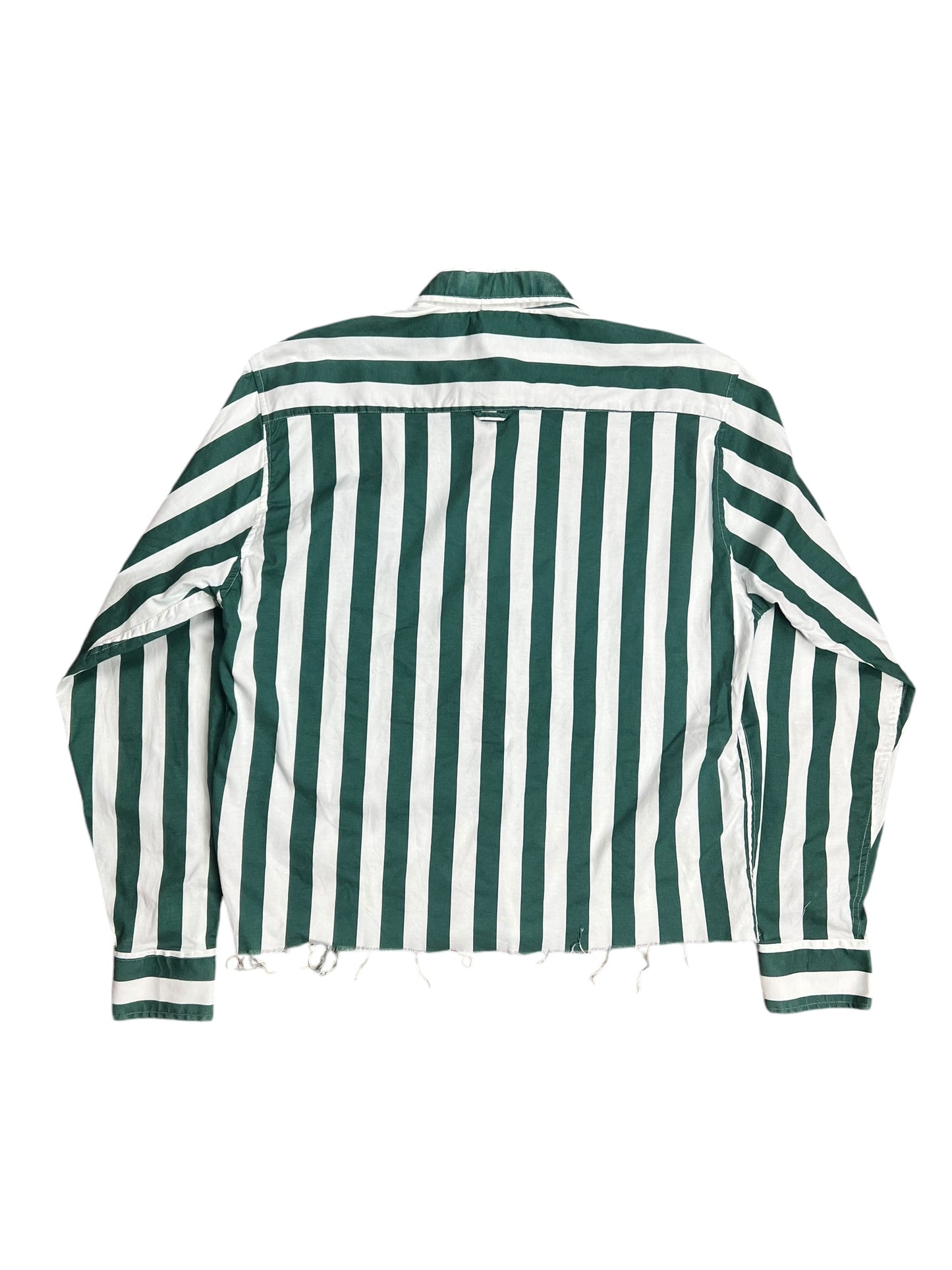 Lacoste LIVE Green Striped Button-up Shirt - L