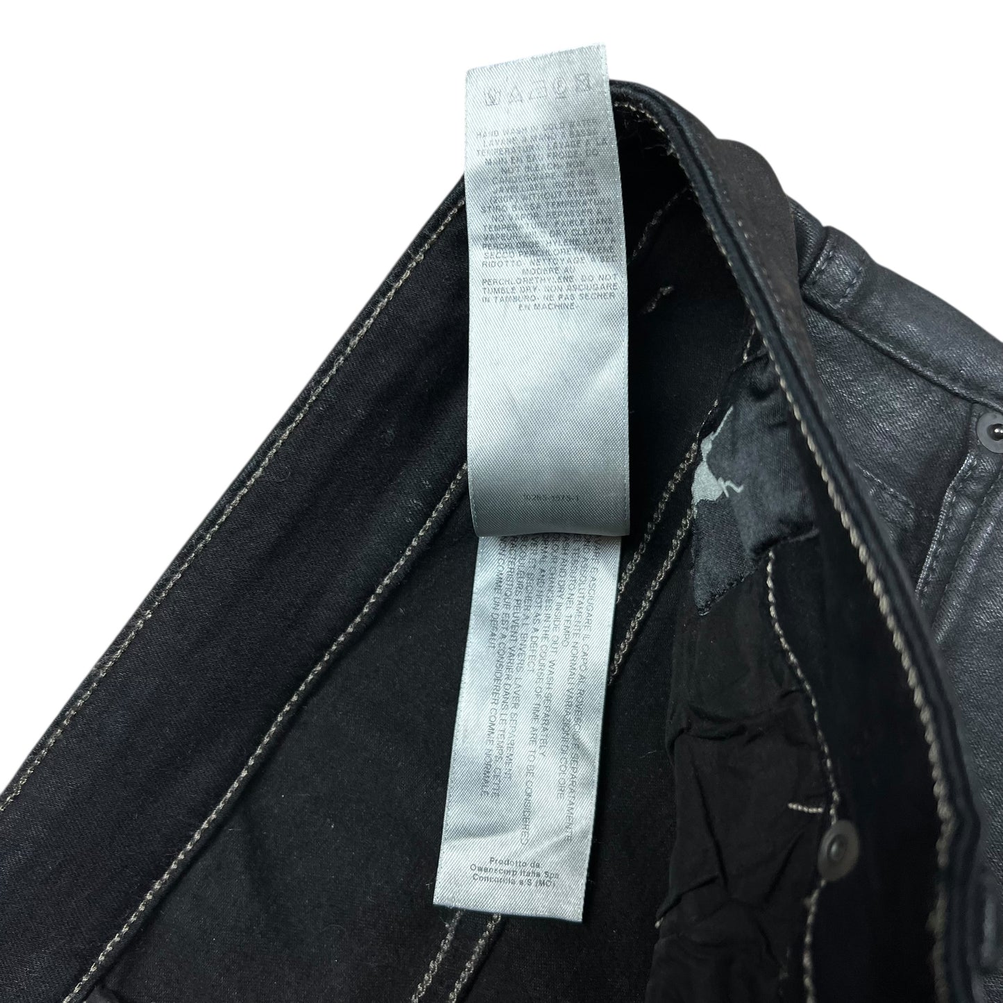 Rick Owens DRKSHDW Waxed Collapse Cropped Jeans - 36"