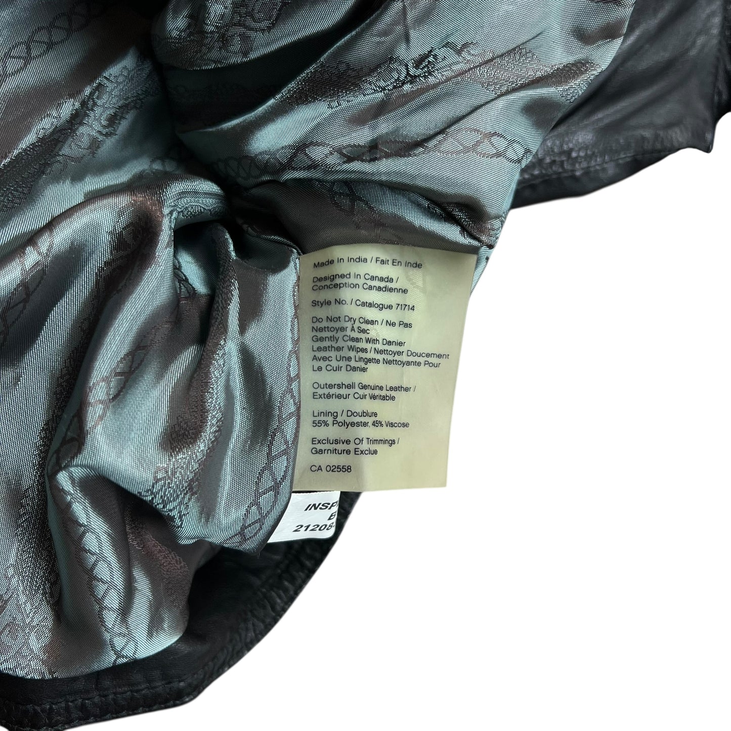 Danier Black Leather Asymmetrical Biker Jacket - XL