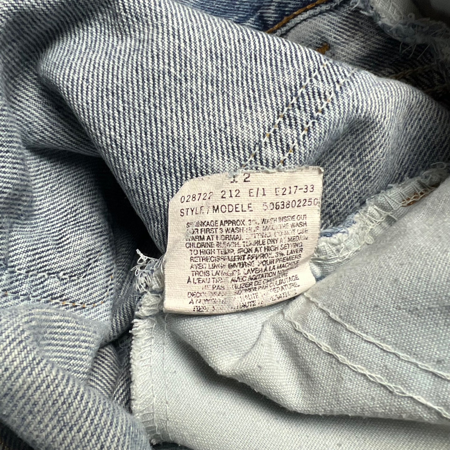 Levi’s Distressed Light Wash Orange Tab Jeans - 30”