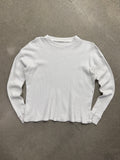 Blank Waffle-Knit Long Sleeve Thermal Shirt - M
