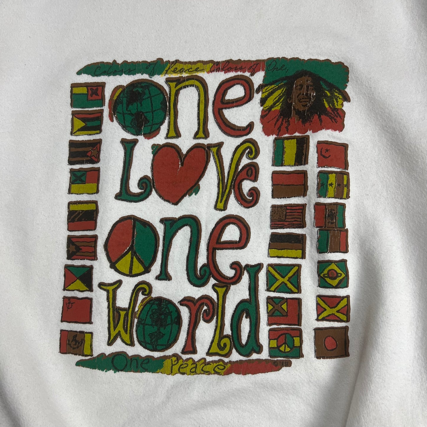 Bob Marley One Love, One World Crewneck - L