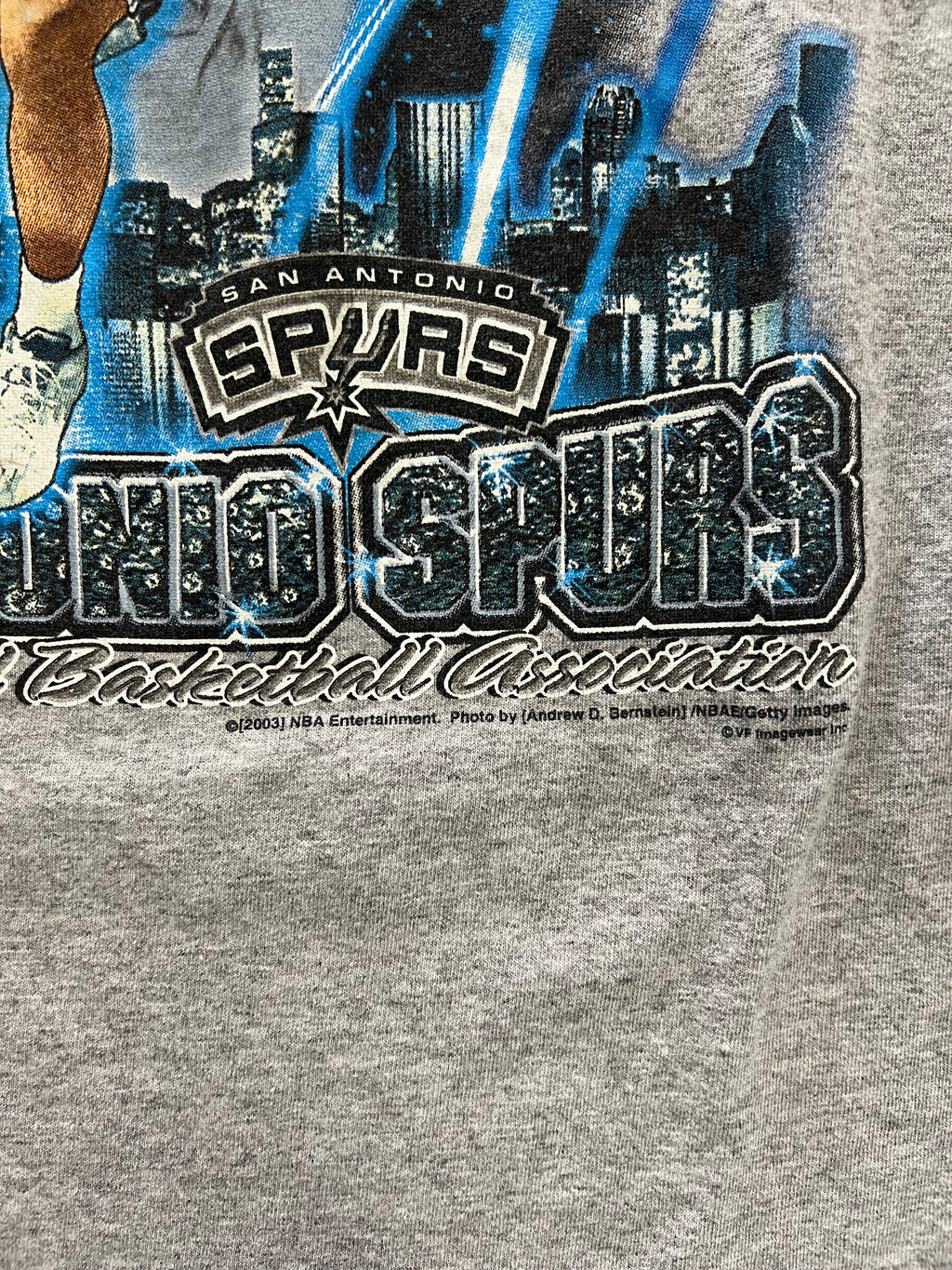 2003 San Antonio Spurs Tim Duncan NBA Finals MVP T-Shirt - L