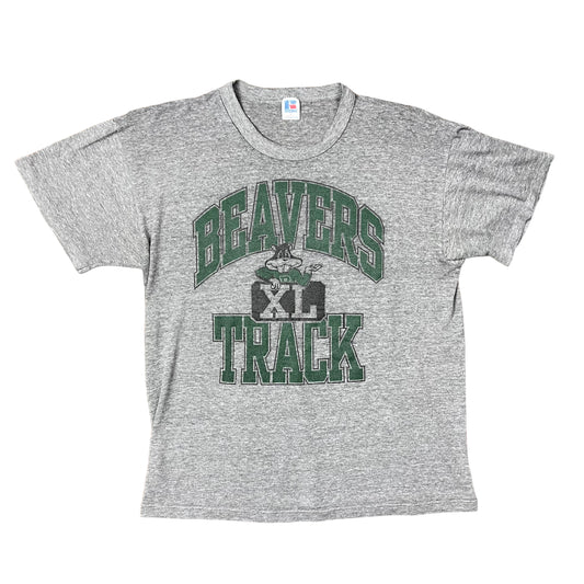 Paper Thin Beavers Track Russell T-shirt - L