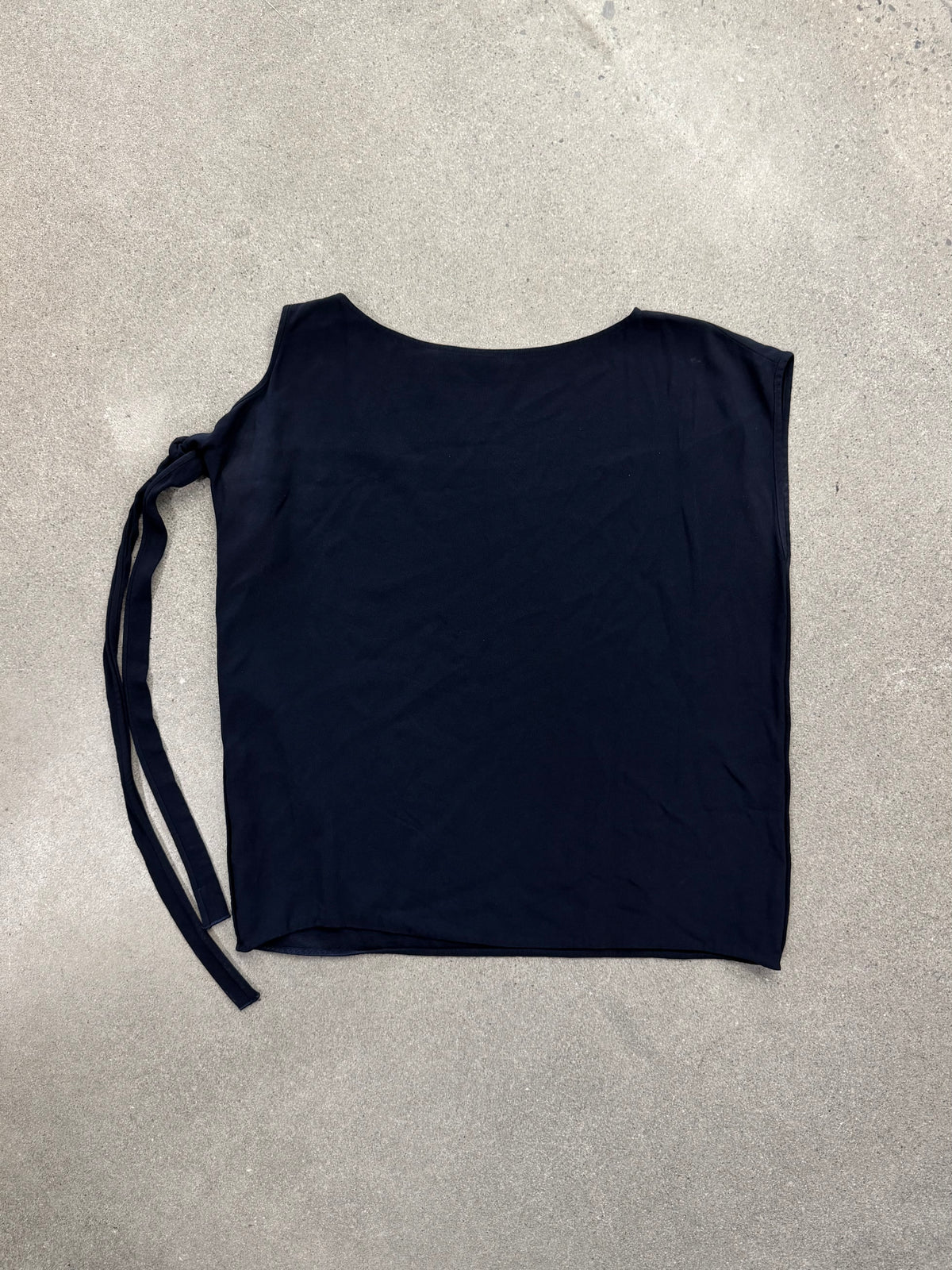 Helmut Lang Viscose & Silk Tie-Sleeve Shirt - M