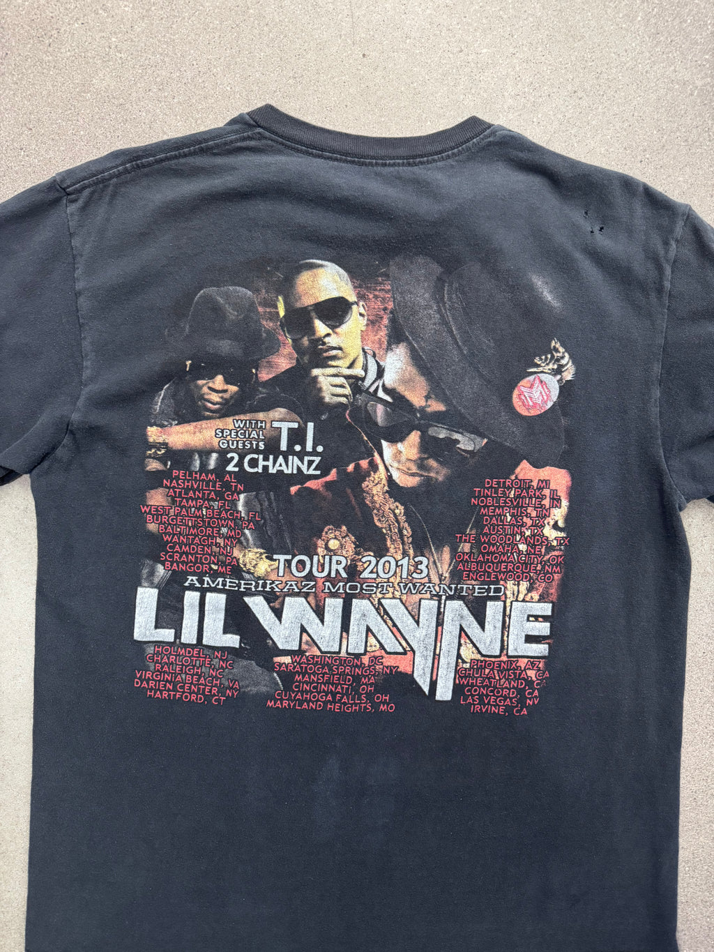 Faded 2013 Lil Wayne Amerikaz Most Water Tour T-Shirt - L