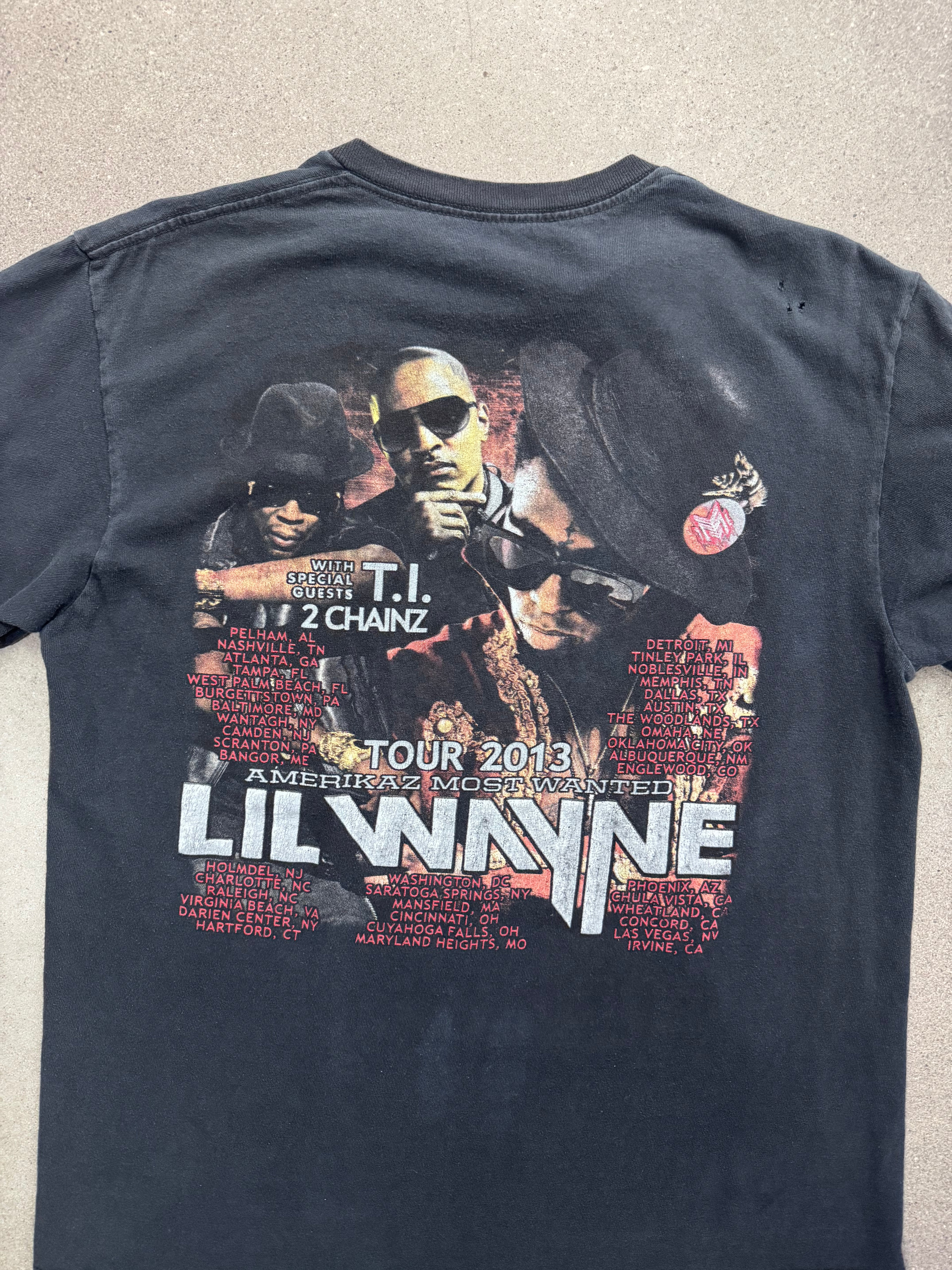 Faded 2013 Lil Wayne Amerikaz Most Water Tour T-Shirt - L