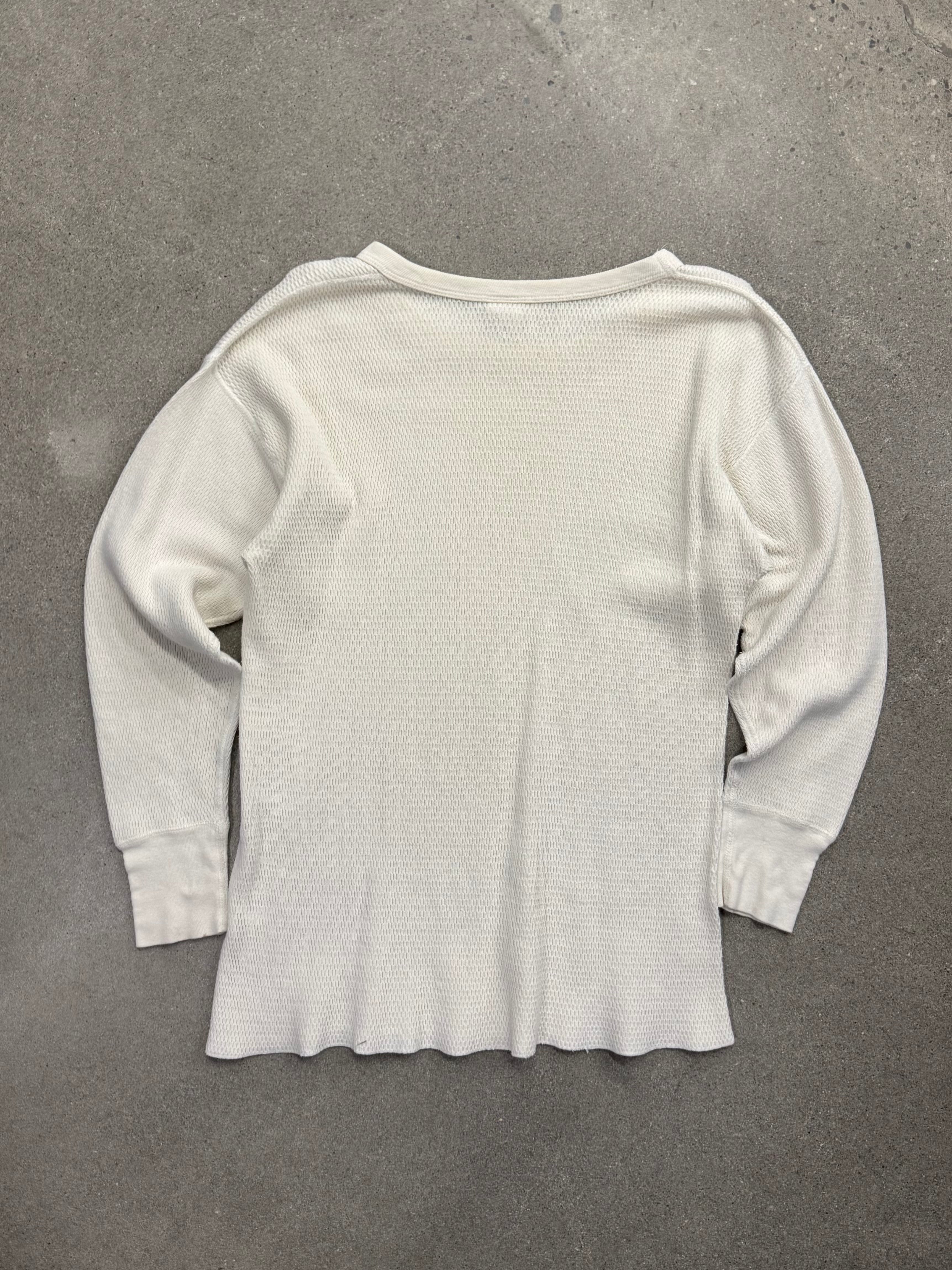 B.V.D. Blank Waffle-Knit Long Sleeve Thermal Shirt - L