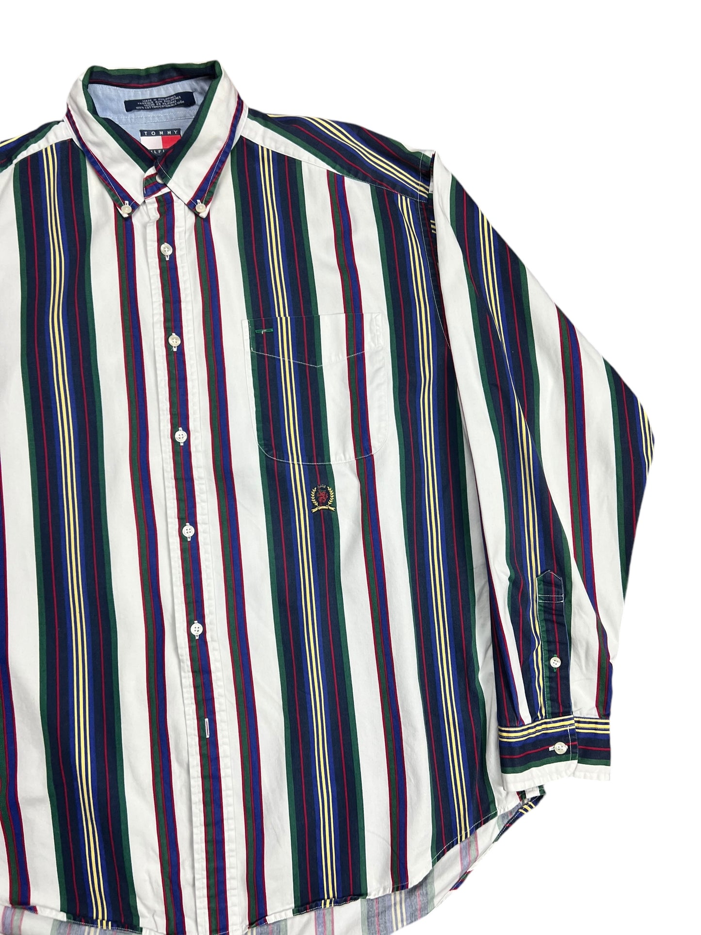 Tommy Hilfiger Striped Button-up Shirt ￼- XL