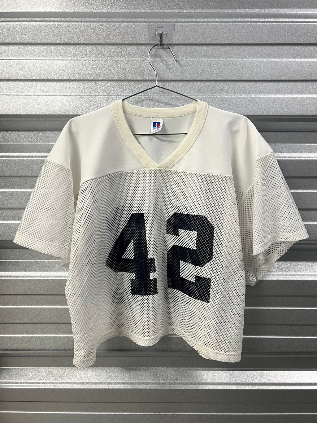 Russell Athletic Cropped Mesh Football Practice Jersey - M