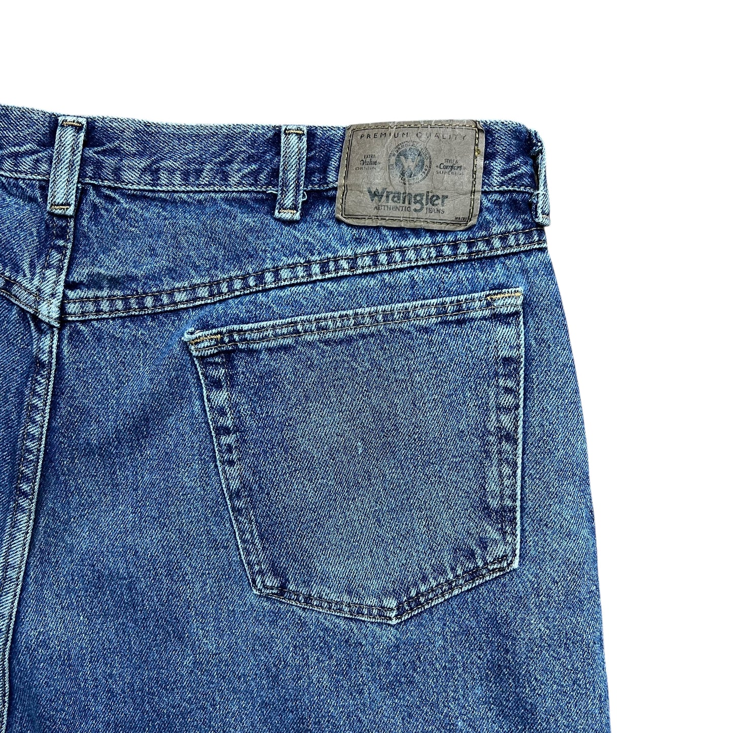 Wrangler Blue Baggy Jean Shorts - 36"