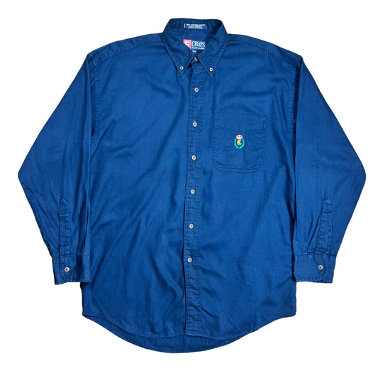 Chaps Ralph Lauren Navy Blue Button-up Shirt - XL